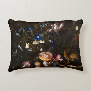 Flowers mushrooms butterflies frog & Snake Accent Pillow