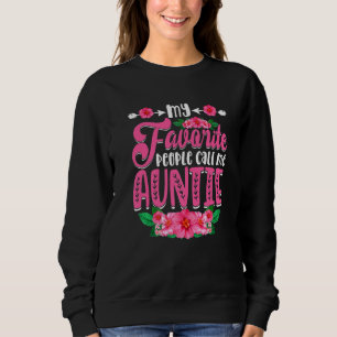 Flowers My Favourite People Call Me Auntie Mother' Sweatshirt