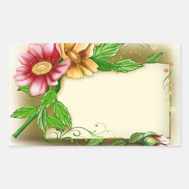 Flowers Name Tag (Front)