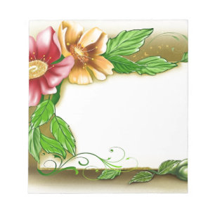 Flowers Name Tag Notepad