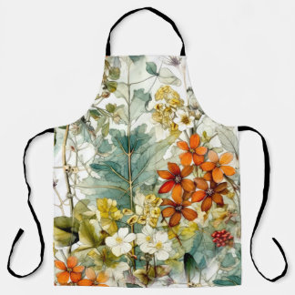 Flowers nature art  apron