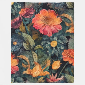 Flowers nature art  fleece blanket