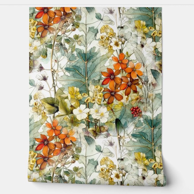 Flowers nature art  wallpaper (Unrolling)
