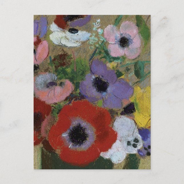 Flowers Odilon Redon Large green vase CC0061 Postcard (Front)