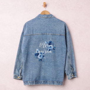 Flowers of Blue Bridal Mrs Design Denim Jacket