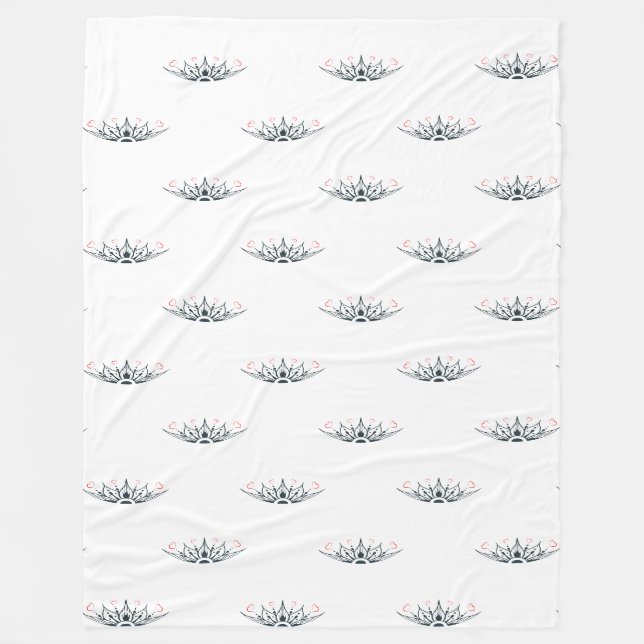 Flowers of Elegant and Minimalist Love Fleece Blanket (Front)