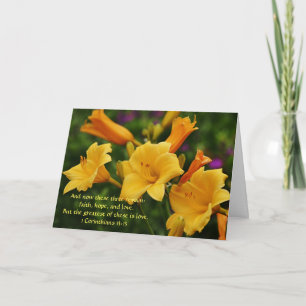 Flowers of Faith 1 Corinthians 13:13 Note Card
