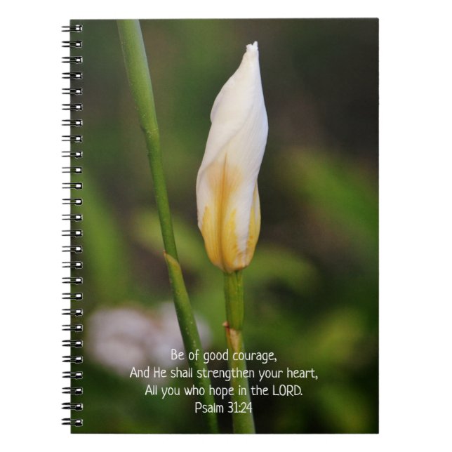 Flowers of Faith Courage Prayer Journal Notebook (Front)