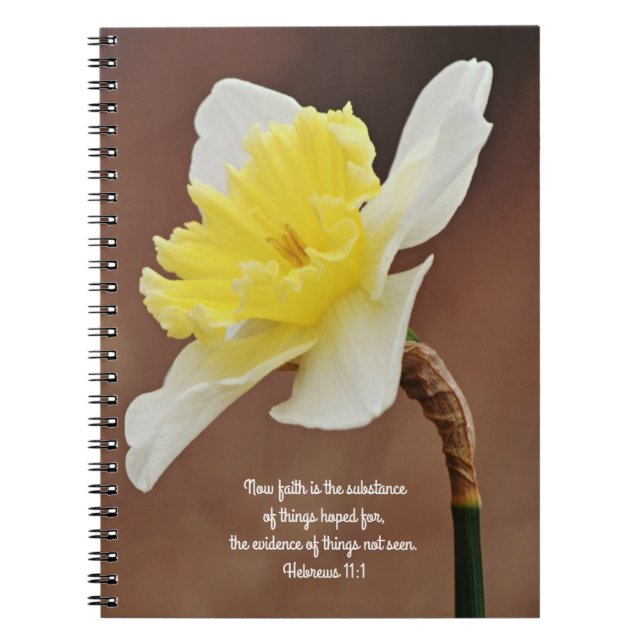 Flowers of Faith Daffodil Evidence Prayer Notebook (Front)