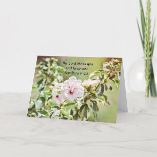 Flowers of Faith Hibiscus Birthday Card
