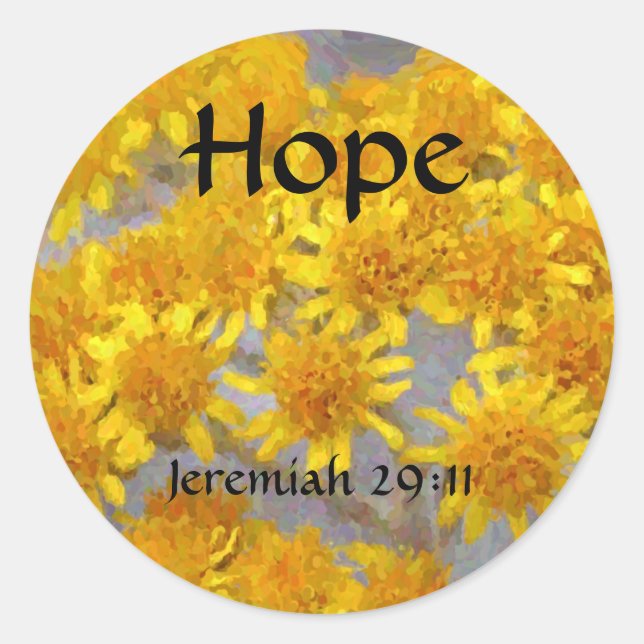 Flowers of Faith Jeremiah Hope Wildflower Sticker (Front)