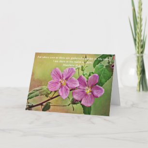 Flowers of Faith Matthew 18:20 Note Card