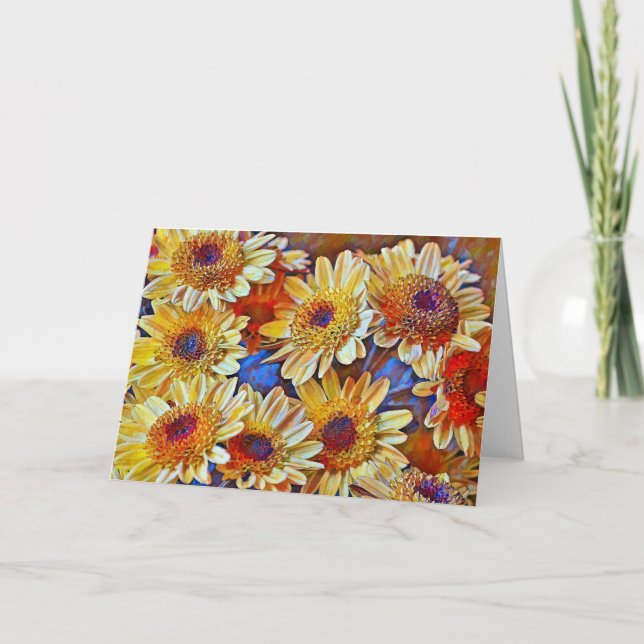 Flowers of Faith Mums Bible Verse Card (Front)