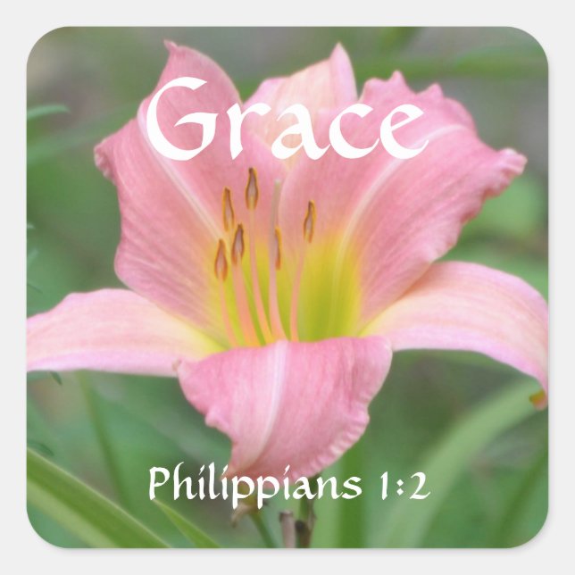 Flowers of Faith Philippians Lily Sticker (Front)