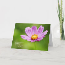 Flowers of Faith Pink Flower and Scripture Card