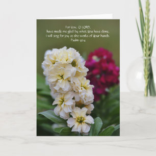 Flowers of Faith Pretty Flowers Scripture Card