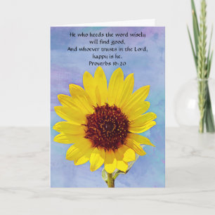 Flowers of Faith Proverbs 16:20 Note Card