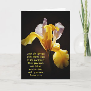 Flowers of Faith Psalm 112:4 Note Card