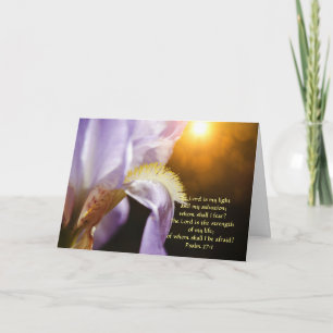 Flowers of Faith Psalm 27:1 Note Card