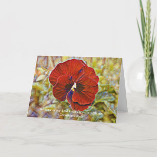 Flowers of Faith Red Petunia Artsy Note Card