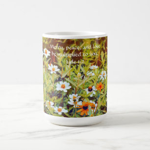 Flowers of Faith Zinnia Garden Mug Cup