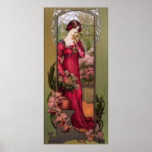 Flowers Of Gardens by Élisabeth Sonrel Poster