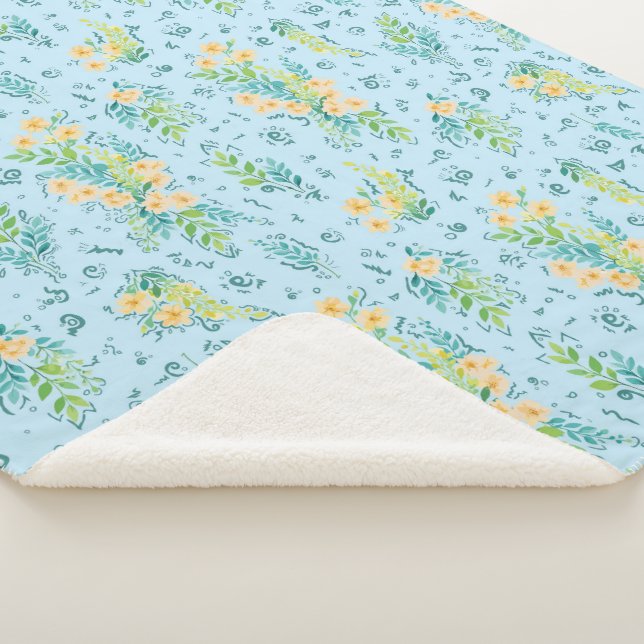 "Flowers of heaven" Sherpa Blanket (3/4)