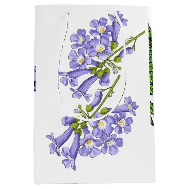 Flowers of Jacaranda Brazil Medium Gift Bag (Front)