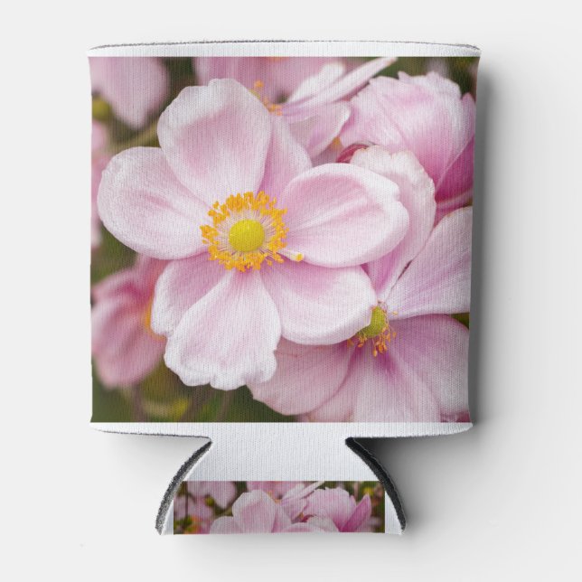 Flowers of Japanese anemone Can Cooler (Front)