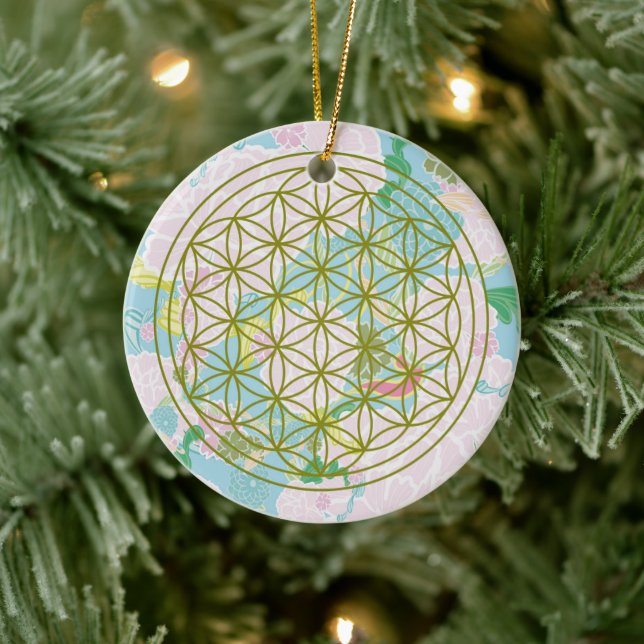 Flowers of life ceramic ornament (Tree)