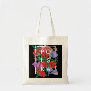 Flowers of Poland Word Art - Polska Polish Pride P Tote Bag