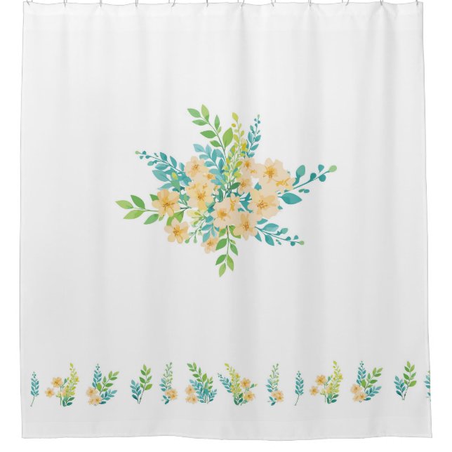 "Flowers of the countryside" design for shower cur (Front)