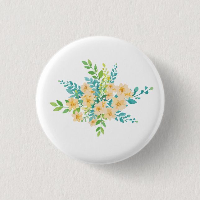 "Flowers of the Field" 1 Inch Round Button (Front)