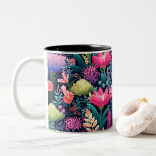 Flowers of the Sea - Seabed Garden Two-Tone Coffee Mug