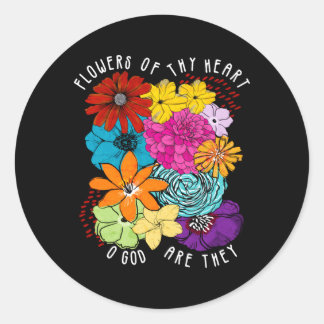 Flowers Of Thy He Godspell Musical Theatre Classic Round Sticker