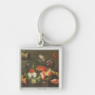 Flowers on a Ledge, 1665 Keychain