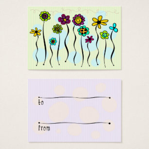 Flowers On A Stick Gift Tag