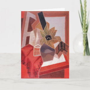 Flowers on a Table by Juan Gris, Vintage Cubism Card