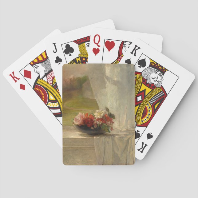 Flowers on a Window Ledge Playing Cards (Back)
