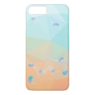 flowers on abstract triangles iPhone 8 plus/7 plus case