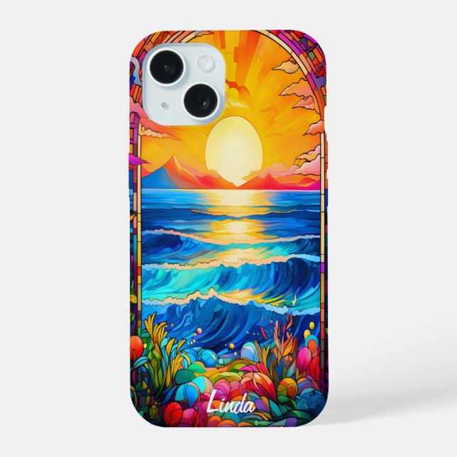 Flowers on Arch Case-Mate iPhone 15 Case (Back)