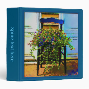 Flowers On Chair Garden Art Personalized Binder