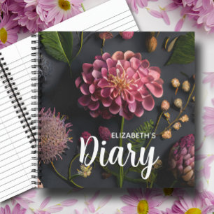 Flowers on Dark Background Notebook