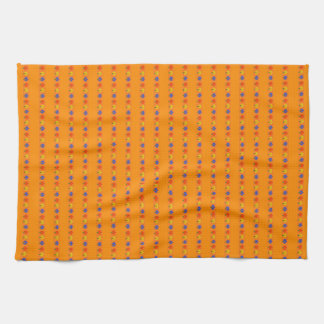 Flowers on Orange Kitchen Towel