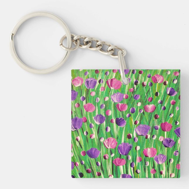 Flowers On Parade Keychain (Front)