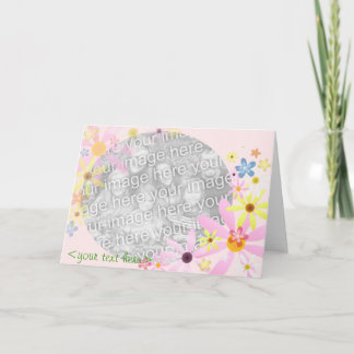 Flowers on Pink Card