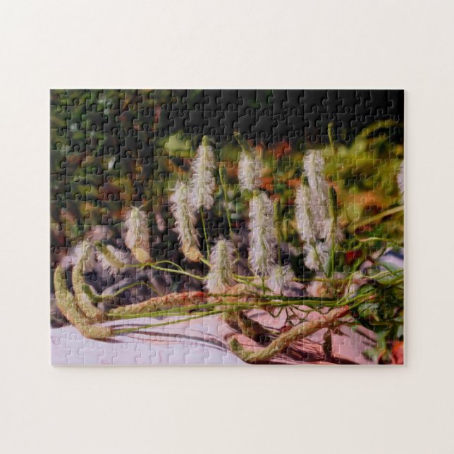 Flowers On Rock Oil Photo Painting  Jigsaw Puzzle (Horizontal)