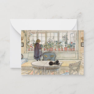 Flowers on the Windowsill, 1895 by Carl Larsson Card