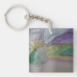 Flowers On The Windowsill Acrylic Keychain