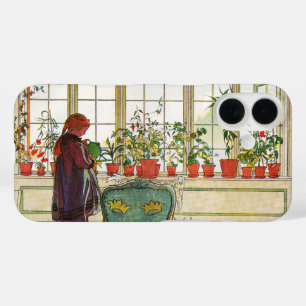 Flowers on the Windowsill by Carl Larsson iPhone 16 Case